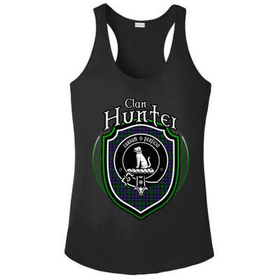 Hunter Clan Crest Scottish Clan Hunter Family Crest Badge Ladies PosiCharge Competitor Racerback Tank