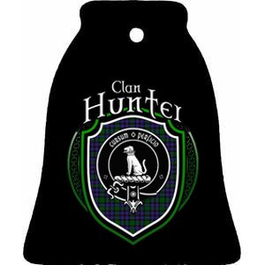 Hunter Clan Crest Scottish Clan Hunter Family Crest Badge Ceramic Bell Ornament