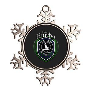 Hunter Clan Crest Scottish Clan Hunter Family Crest Badge Metallic Star Ornament