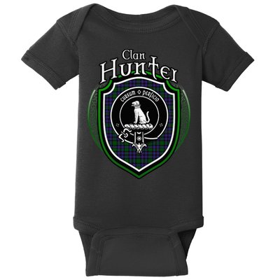 Hunter Clan Crest Scottish Clan Hunter Family Crest Badge Baby Bodysuit