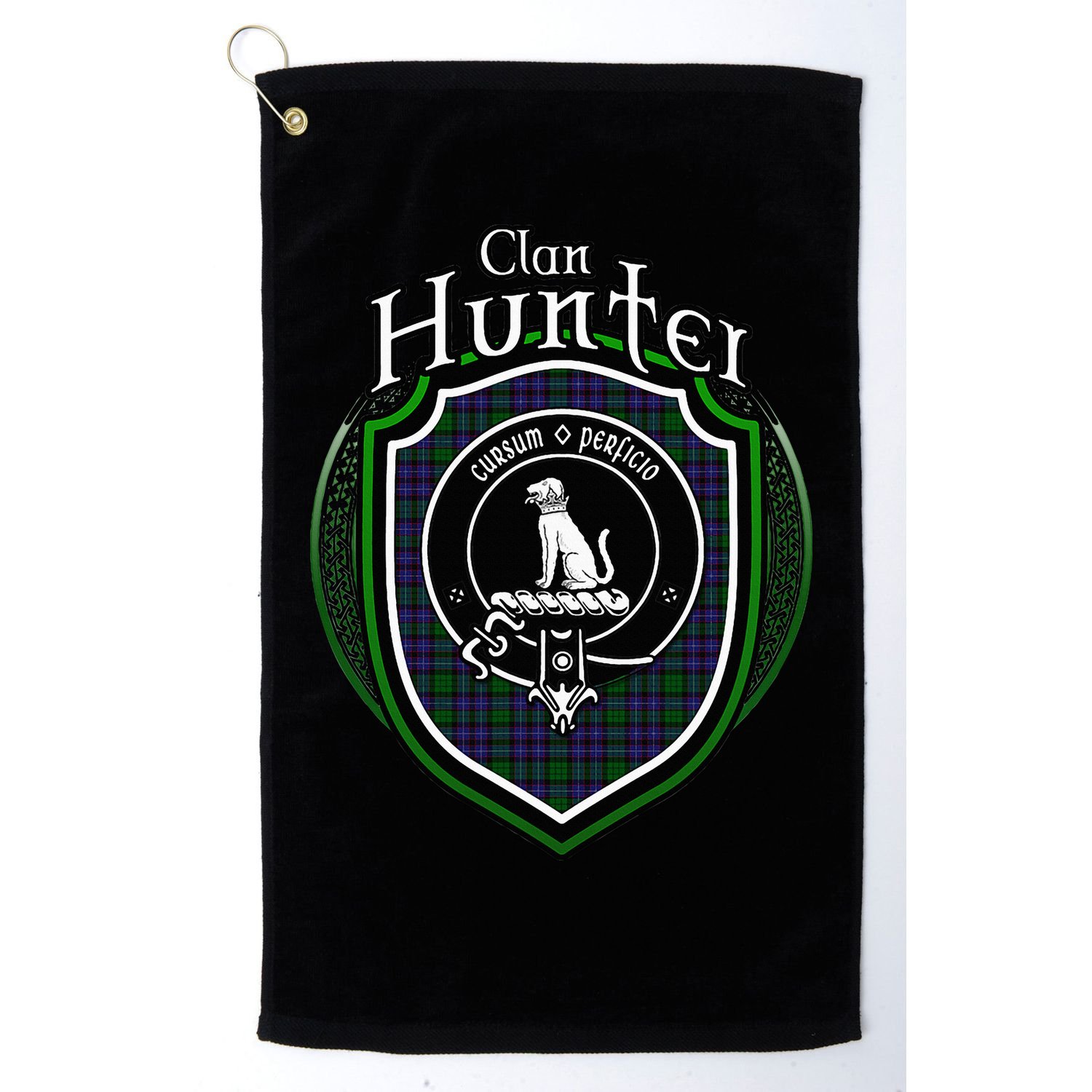Hunter Clan Crest Scottish Clan Hunter Family Crest Badge Golf Towel