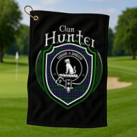 Hunter Clan Crest Scottish Clan Hunter Family Crest Badge Golf Towel