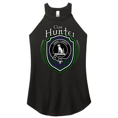 Hunter Clan Crest Scottish Clan Hunter Family Crest Badge Women’s Perfect Tri Rocker Tank