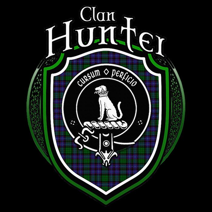 Hunter Clan Crest Scottish Clan Hunter Family Crest Badge Short Acrylic Beanie