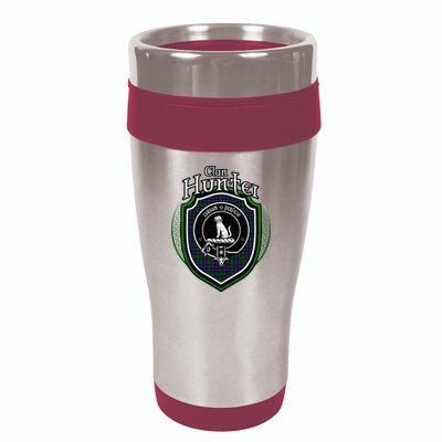 Hunter Clan Crest Scottish Clan Hunter Family Crest Badge 16oz Travel Tumbler