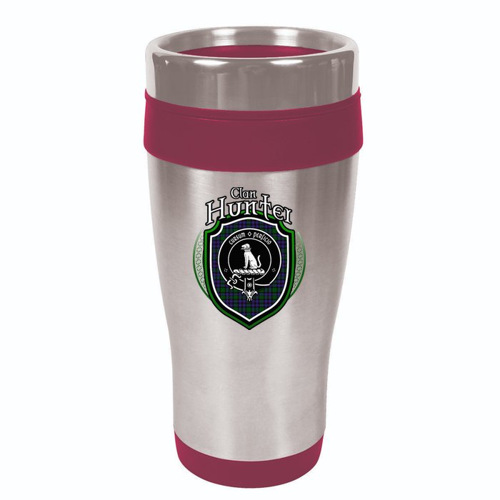 Hunter Clan Crest Scottish Clan Hunter Family Crest Badge 16oz Travel Tumbler