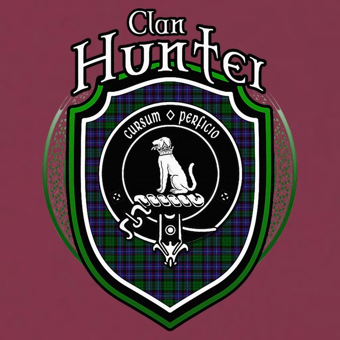 Hunter Clan Crest Scottish Clan Hunter Family Crest Badge 16oz Travel Tumbler