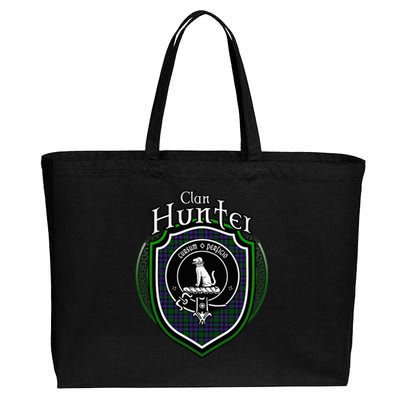 Hunter Clan Crest Scottish Clan Hunter Family Crest Badge Cotton Canvas Jumbo Tote