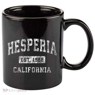 Hesperia California Ca Vintage Established 11oz C Handle Ceramic Mug