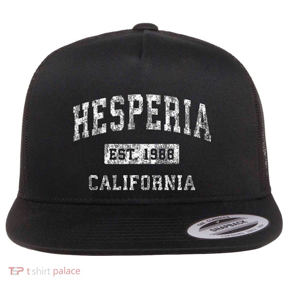Hesperia California Ca Vintage Established Flatbill Hat