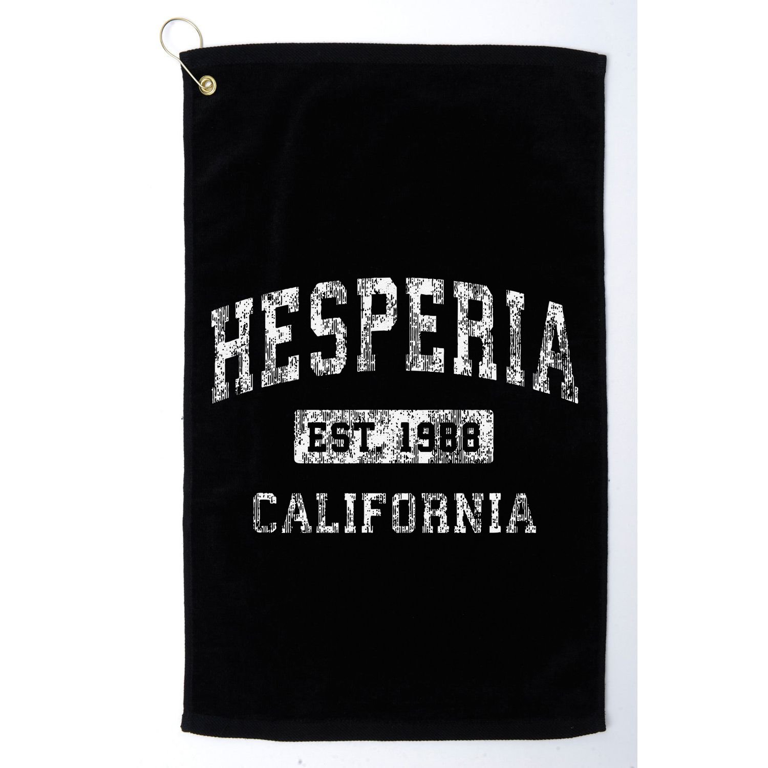 Hesperia California Ca Vintage Established Golf Towel