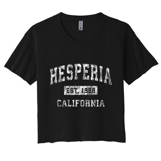 Hesperia California Ca Vintage Established Crop Top