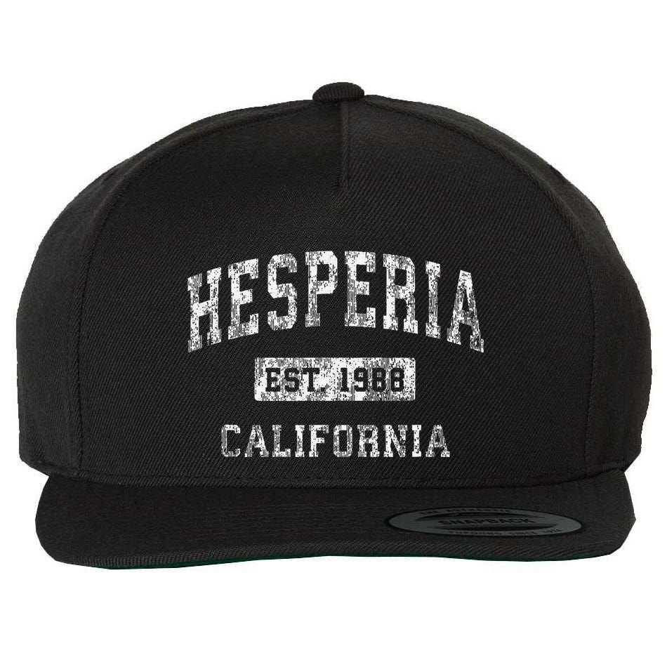 Hesperia California Ca Vintage Established Wool Snapback Cap