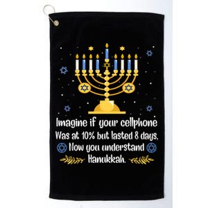 Hanukkah Cellphone Chanukkah Menorah Christmas Platinum Collection Golf Towel