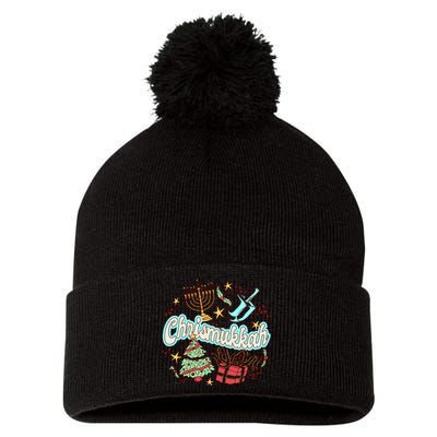 Hanukkah & Christmas Chrismukkah Funny Tree Presents Pom Pom 12in Knit Beanie