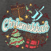 Hanukkah & Christmas Chrismukkah Funny Tree Presents Vector Backpack