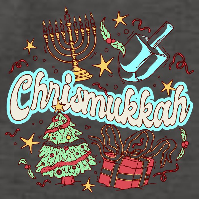 Hanukkah & Christmas Chrismukkah Funny Tree Presents Vector Backpack