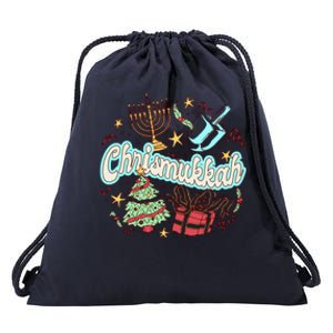 Hanukkah & Christmas Chrismukkah Funny Tree Presents Drawstring Bag