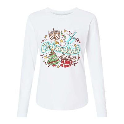 Hanukkah & Christmas Chrismukkah Funny Tree Presents Womens Cotton Relaxed Long Sleeve T-Shirt