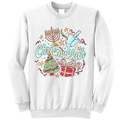 Hanukkah & Christmas Chrismukkah Funny Tree Presents Sweatshirt