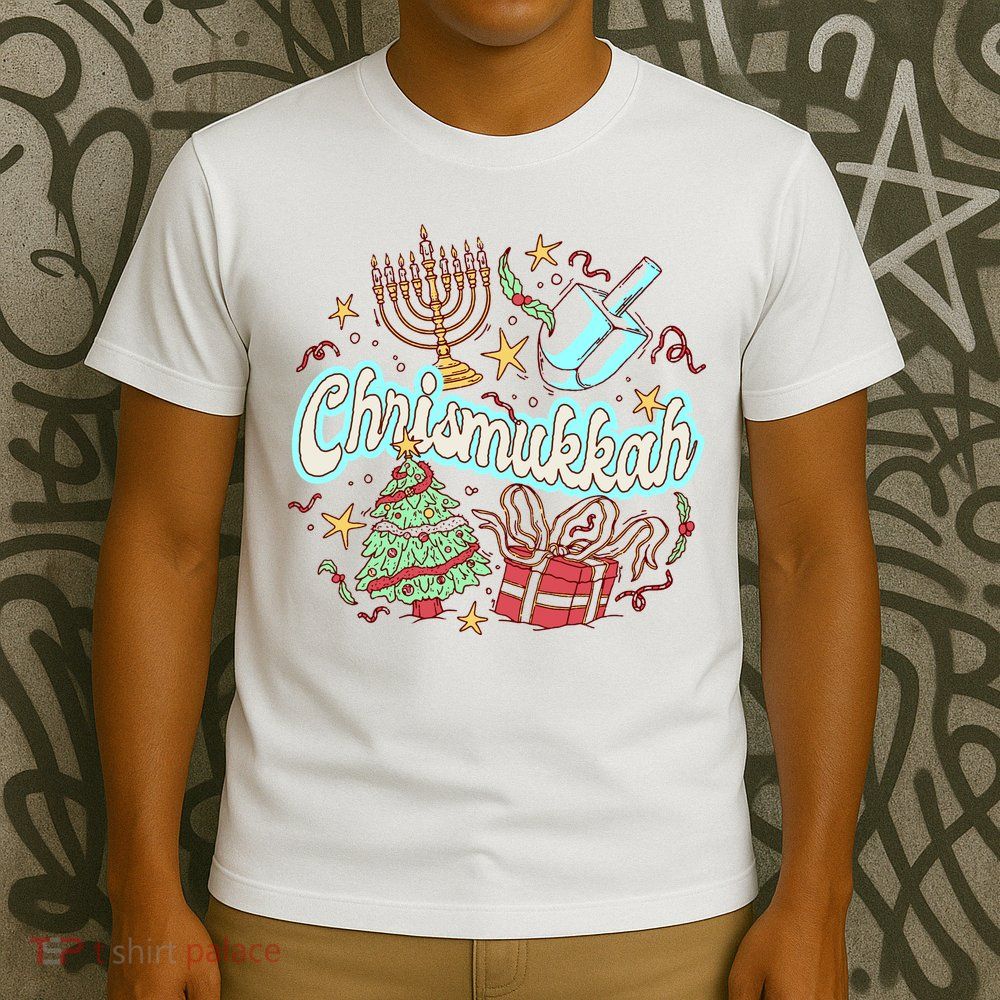 Hanukkah & Christmas Chrismukkah Funny Tree Presents T-Shirt