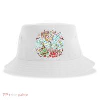 Hanukkah & Christmas Chrismukkah Funny Tree Presents Sustainable Bucket Hat