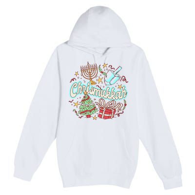 Hanukkah & Christmas Chrismukkah Funny Tree Presents Premium Pullover Hoodie