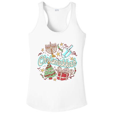Hanukkah & Christmas Chrismukkah Funny Tree Presents Ladies PosiCharge Competitor Racerback Tank