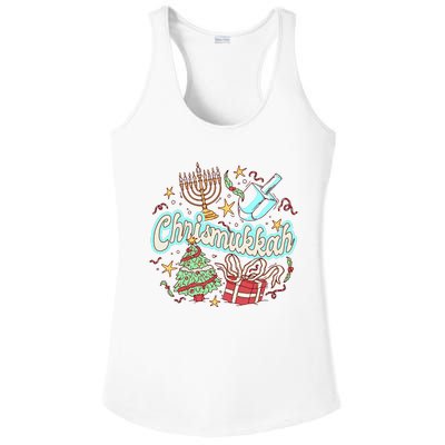 Hanukkah & Christmas Chrismukkah Funny Tree Presents Ladies PosiCharge Competitor Racerback Tank