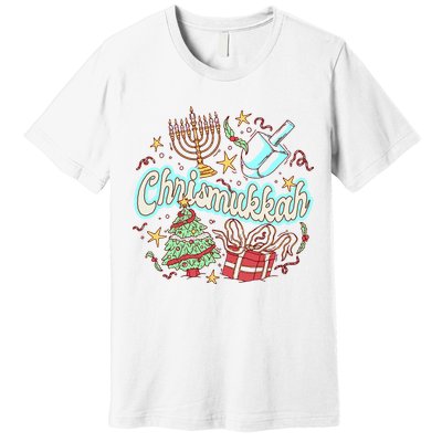 Hanukkah & Christmas Chrismukkah Funny Tree Presents Premium T-Shirt