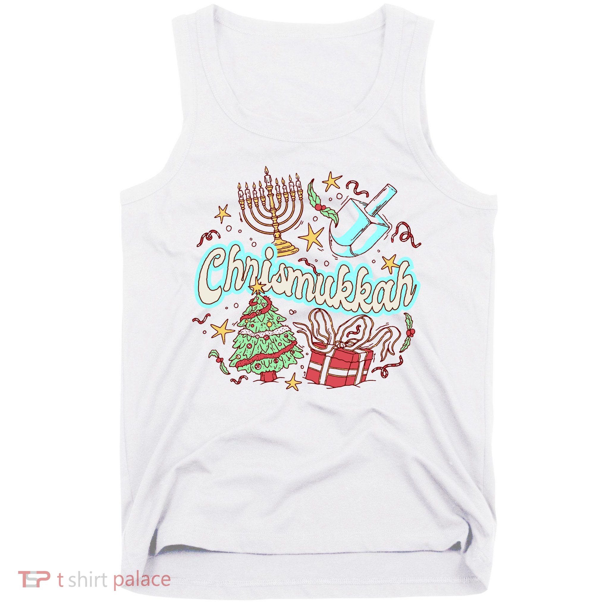 Hanukkah & Christmas Chrismukkah Funny Tree Presents Tank Top