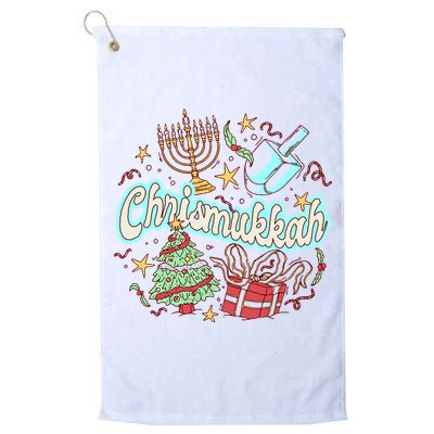 Hanukkah & Christmas Chrismukkah Funny Tree Presents Golf Towel