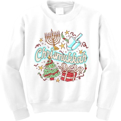 Hanukkah & Christmas Chrismukkah Funny Tree Presents Kids Sweatshirt