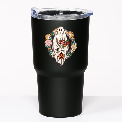 Halloween Creepy Cute Boho Flower Ghost Tumbler