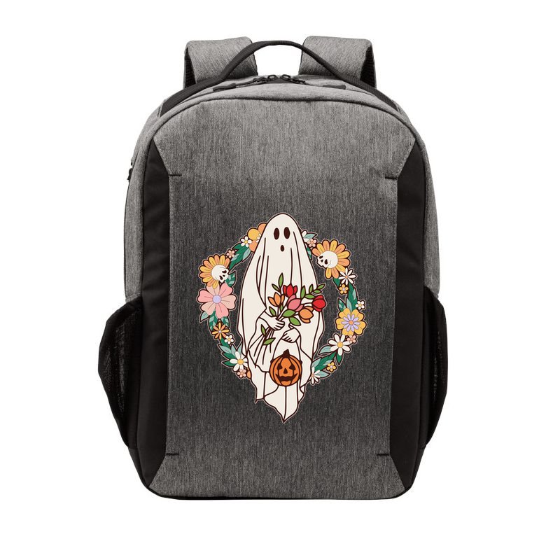 Halloween Creepy Cute Boho Flower Ghost Vector Backpack