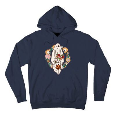 Halloween Creepy Cute Boho Flower Ghost Tall Hoodie