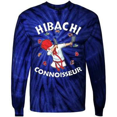 Hibachi Chef Costume Hibachi Connoisseur Japanese Hibachi Tie-Dye Long Sleeve Shirt