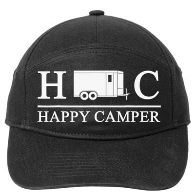 Happy Camper Camping Trailer 7-Panel Snapback Hat