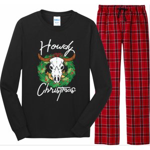 Howdy Christmas Cactus Country Western Xmas Lights Gift Long Sleeve Pajama Set