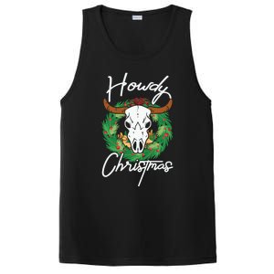 Howdy Christmas Cactus Country Western Xmas Lights Gift PosiCharge Competitor Tank