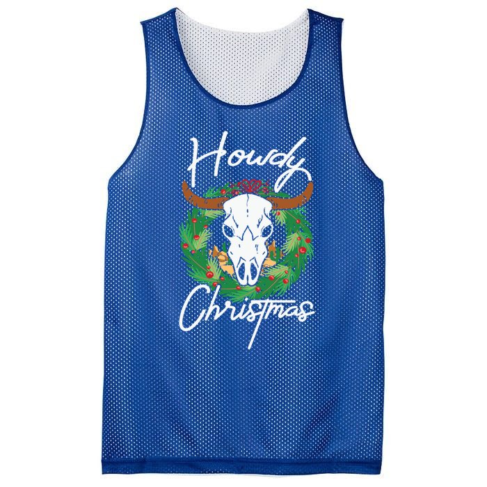 Howdy Christmas Cactus Country Western Xmas Lights Gift Mesh Reversible Basketball Jersey Tank