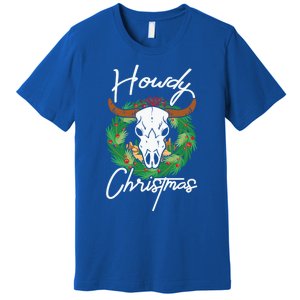 Howdy Christmas Cactus Country Western Xmas Lights Gift Premium T-Shirt