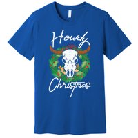 Howdy Christmas Cactus Country Western Xmas Lights Gift Premium T-Shirt