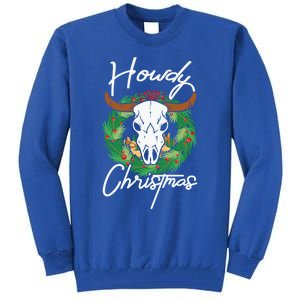 Howdy Christmas Cactus Country Western Xmas Lights Gift Tall Sweatshirt