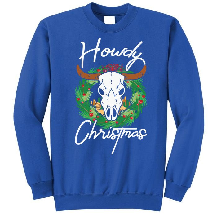 Howdy Christmas Cactus Country Western Xmas Lights Gift Tall Sweatshirt