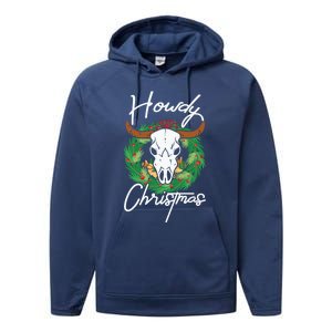 Howdy Christmas Cactus Country Western Xmas Lights Gift Performance Fleece Hoodie