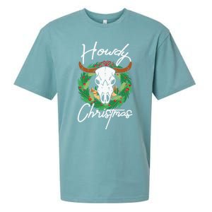 Howdy Christmas Cactus Country Western Xmas Lights Gift Sueded Cloud Jersey T-Shirt