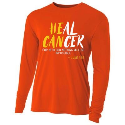 Heal Cancer Childhood Cancer Awareness Month Supporter Cooling Performance Long Sleeve Crew