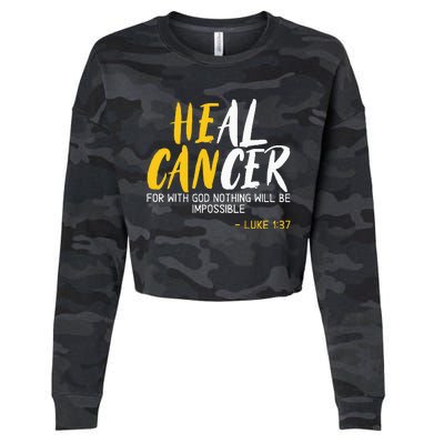 Heal Cancer Childhood Cancer Awareness Month Supporter Cropped Pullover Crew