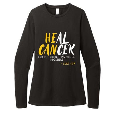 Heal Cancer Childhood Cancer Awareness Month Supporter Womens CVC Long Sleeve Shirt